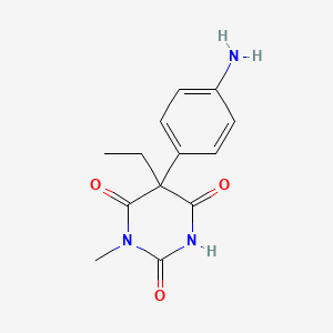 molecular formula C13H15N3O3 B13784434 5-(p-Aminophenyl)-5-ethyl-1-methylbarbituric acid CAS No. 64038-09-1