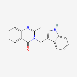 molecular formula C18H15N3O B13784443 4(3H)-Quinazolinone, 3-(1H-indol-3-ylmethyl)-2-methyl- CAS No. 88514-47-0