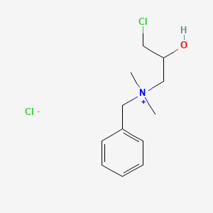 molecular formula C12H19ClNO.Cl<br>C12H19Cl2NO B13784471 Benzyl(3-chloro-2-hydroxypropyl)dimethylammonium chloride CAS No. 67304-25-0