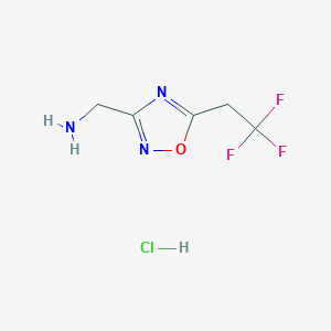 [5-(2,2,2-Trifluoroethyl)-1,2,4-oxadiazol-3-yl]methanamine hydrochloride