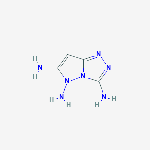 molecular formula C4H7N7 B13784523 5H-Pyrazolo[5,1-c]-1,2,4-triazole-3,5,6-triamine CAS No. 928338-36-7