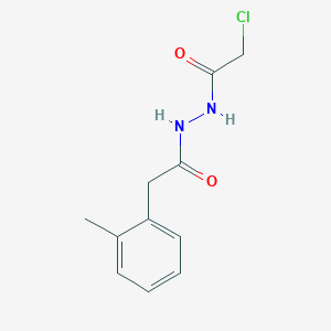 molecular formula C11H13ClN2O2 B1378453 N'-(2-chloroacetyl)-2-(2-methylphenyl)acetohydrazide CAS No. 1394042-06-8