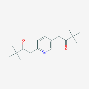 molecular formula C17H25NO2 B13784531 2,5-bis-(3,3-Dimethyl-2-oxobutyl)pyridine CAS No. 84960-23-6