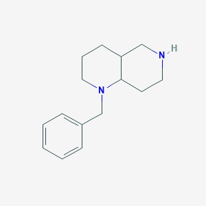 molecular formula C15H22N2 B1378454 1-Benzyl-decahydro-1,6-naphthyridine CAS No. 1394040-33-5
