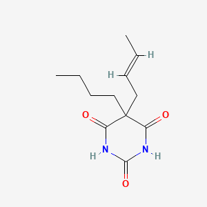 molecular formula C12H18N2O3 B13784540 5-[(E)-but-2-enyl]-5-butyl-1,3-diazinane-2,4,6-trione CAS No. 67526-22-1