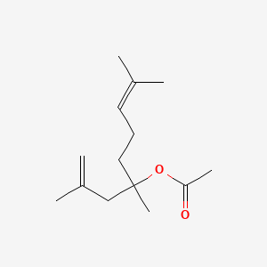 molecular formula C14H24O2 B13784558 1,5-Dimethyl-1-(2-methylallyl)hex-4-enyl acetate CAS No. 94201-35-1