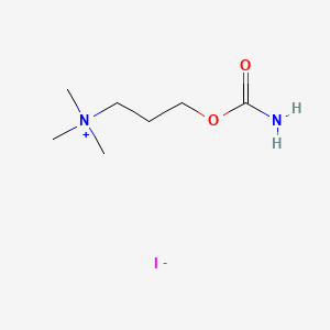 molecular formula C7H17IN2O2 B13784613 Carbamic acid, 3-(trimethylammonio)propyl ester, iodide CAS No. 64050-88-0