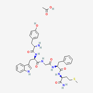 molecular formula C38H47N7O8S B13784628 (D-Trp2)-methionine enkephalinamide*acet ate 