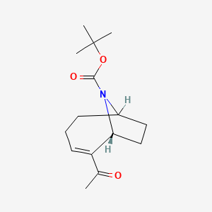 molecular formula C15H23NO3 B13784640 (1R)-N-(t-Butoxycarbonyl)anatoxin a CAS No. 90741-53-0