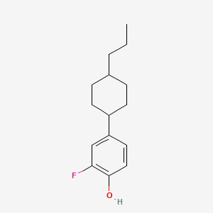 molecular formula C15H21FO B13784715 2-Fluoro-4-(4-propylcyclohexyl)phenol CAS No. 83168-09-6