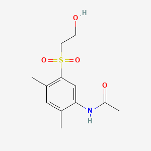 molecular formula C12H17NO4S B13784748 Acetamide, N-[5-[(2-hydroxyethyl)sulfonyl]-2,4-dimethylphenyl]- CAS No. 67674-30-0