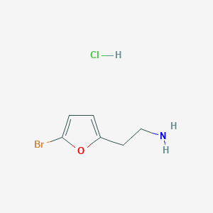 molecular formula C6H9BrClNO B1378477 2-(5-Bromofuran-2-yl)ethan-1-amine hydrochloride CAS No. 1394659-08-5