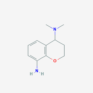 molecular formula C11H16N2O B1378481 N4,N4-diMethylchroMan-4,8-diaMine CAS No. 1423025-38-0