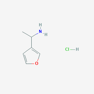 molecular formula C6H10ClNO B1378485 1-(Furan-3-yl)ethan-1-amine hydrochloride CAS No. 1196154-46-7