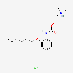 molecular formula C17H29ClN2O3 B13784858 2-(Dimethylamino)ethyl o-(hexyloxy)carbanilate hydrochloride CAS No. 68097-60-9