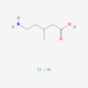 molecular formula C6H14ClNO2 B1378486 5-Amino-3-methylpentanoic acid hydrochloride CAS No. 1394771-79-9