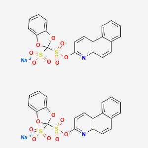 molecular formula C40H24N2Na2O16S4 B13784873 Disodium 2-benzo[f]quinolin-3-yl-1,3-dioxoindandisulfonate 
