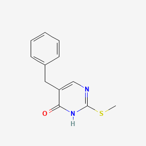 molecular formula C12H12N2OS B13784879 5-benzyl-2-methylsulfanyl-1H-pyrimidin-6-one 