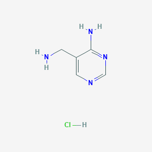 molecular formula C5H9ClN4 B1378488 5-(Aminomethyl)pyrimidin-4-amine hydrochloride CAS No. 856971-58-9