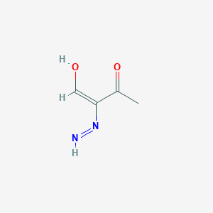 molecular formula C4H6N2O2 B13784889 (E)-3-diazenyl-4-hydroxybut-3-en-2-one 