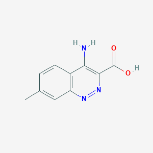 molecular formula C10H9N3O2 B137849 3-Cinnolinecarboxylic acid, 4-amino-7-methyl-, hydrate CAS No. 143232-60-4