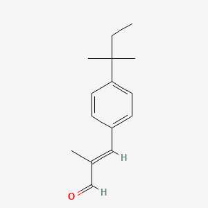 molecular formula C15H20O B13784910 3-[4-(1,1-Dimethylpropyl)phenyl]-2-methyl-2-propenal 