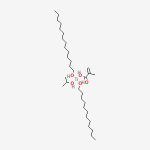 molecular formula C33H70O5Ti B13784925 (Dodecan-1-olato)(methacrylato)(propan-2-olato)(tetradecan-1-olato)titanium CAS No. 68443-58-3