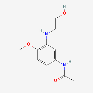 molecular formula C11H16N2O3 B13784949 Acetamide, N-(3-((2-hydroxyethyl)amino)-4-methoxyphenyl)- CAS No. 63494-13-3