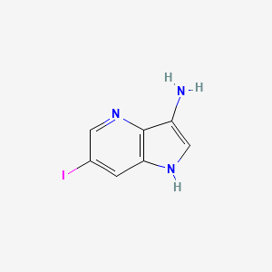 molecular formula C7H6IN3 B1378496 3-氨基-6-碘-4-氮杂吲哚 CAS No. 1260383-31-0