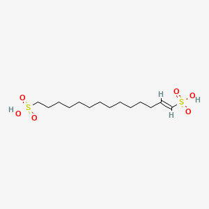 molecular formula C14H28O6S2 B13784962 Tetradecenedisulphonic acid CAS No. 68003-18-9