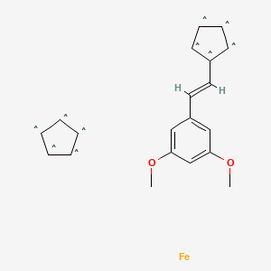 molecular formula C20H20FeO2 B13784969 [(1E)-2-(3,5-Dimethoxyphenyl)ethenyl]-ferrocene 