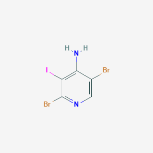 molecular formula C5H3Br2IN2 B1378497 4-Amino-2,5-dibromo-3-iodopyridine CAS No. 1227268-81-6