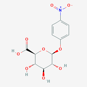 molecular formula C12H13NO9 B013785 4-Nitrophenyl beta-D-glucopyranosiduronic acid CAS No. 10344-94-2