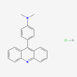molecular formula C21H19ClN2 B13785049 4-acridin-9-yl-N,N-dimethylaniline;hydrochloride CAS No. 6540-84-7