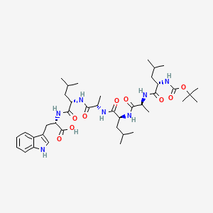 molecular formula C40H63N7O9 B13785068 tert-Butyloxycarbonyl-leucyl-alanyl-leucyl-alanyl-leucyl-tryptophan CAS No. 97399-67-2