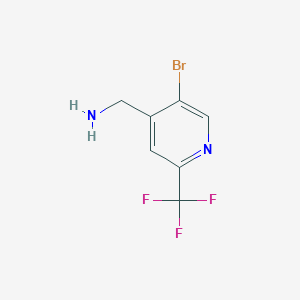 molecular formula C7H6BrF3N2 B1378508 (5-Bromo-2-(trifluoromethyl)pyridin-4-yl)methanamine CAS No. 1372096-32-6