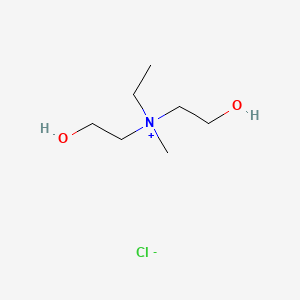 molecular formula C7H18ClNO2 B13785082 Ammonium, ethylbis(2-hydroxyethyl)methyl-, chloride CAS No. 63982-26-3