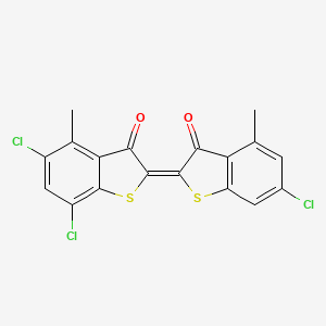 molecular formula C18H9Cl3O2S2 B13785086 Einecs 228-895-5 CAS No. 6371-23-9