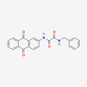 molecular formula C23H16N2O4 B13785098 Oxamide, N-(2-anthraquinonyl)-N'-benzyl- CAS No. 92573-43-8