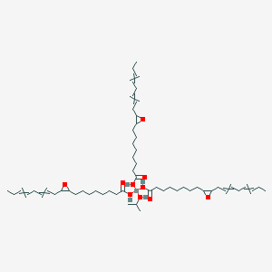 molecular formula C57H98O10Ti B13785110 8-(3-Octa-2,5-dienyloxiran-2-yl)octanoic acid;propan-2-ol;titanium CAS No. 68784-86-1