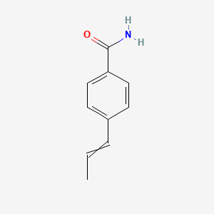 molecular formula C10H11NO B13785116 4-(Prop-1-en-1-yl)benzamide CAS No. 26821-90-9