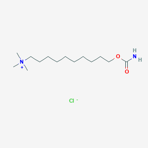 molecular formula C14H31ClN2O2 B13785167 Carbamic acid, 10-(trimethylammonio)decyl ester, chloride CAS No. 63981-62-4