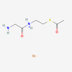 molecular formula C6H13BrN2O2S B13785187 Thioacetic acid S-2-(2-aminoacetamido)ethyl ester hydrobromide CAS No. 97313-68-3