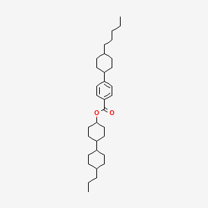 molecular formula C33H52O2 B13785204 trans,trans-4'-Propylbicyclohexyl-4-yl 4-(trans-4-pentylcyclohexyl)-benzoate CAS No. 947536-74-5