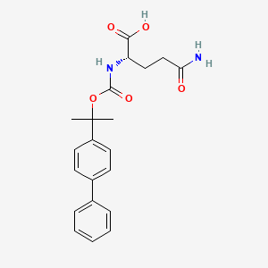 molecular formula C21H24N2O5 B13785240 N2-((1-(1,1'-Biphenyl)-4-yl-1-methylethoxy)carbonyl)-L-glutamine CAS No. 25692-86-8