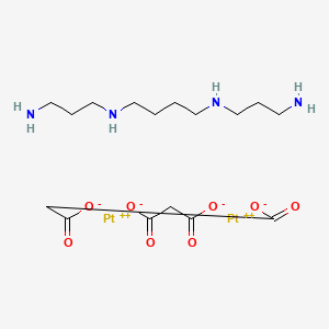 molecular formula C16H30N4O8Pt2 B13785245 N,N'-bis(3-aminopropyl)butane-1,4-diamine;platinum(2+);propanedioate CAS No. 187224-64-2