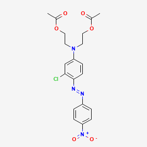 molecular formula C20H21ClN4O6 B13785292 2,2'-[[3-Chloro-4-[(4-nitrophenyl)azo]phenyl]imino]bisethyl diacetate CAS No. 67923-44-8