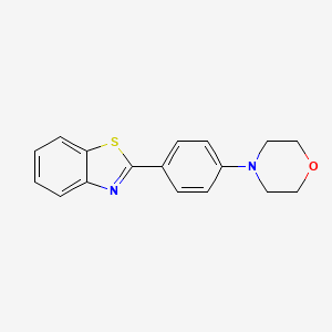 molecular formula C17H16N2OS B13785311 2-[4-(Morpholin-4-yl)phenyl]-1,3-benzothiazole CAS No. 95856-76-1