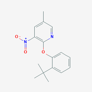 molecular formula C16H18N2O3 B13785320 2-(2-Tert-butylphenoxy)-5-methyl-3-nitropyridine 