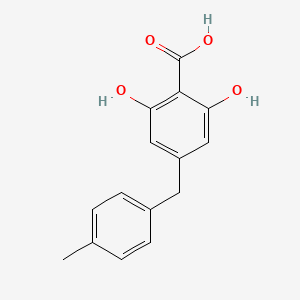 molecular formula C15H14O4 B13785337 gamma-Resorcylic acid, 4-(p-methylbenzyl)- CAS No. 92549-70-7